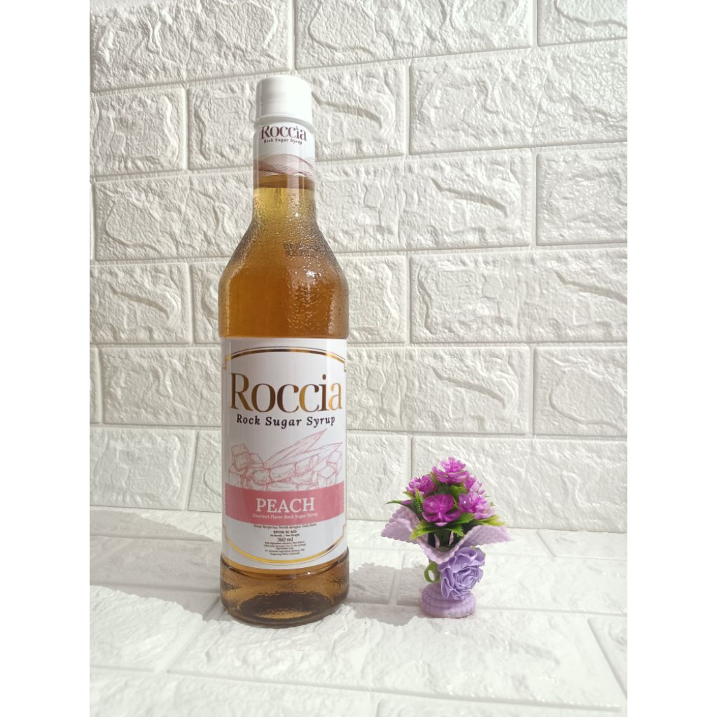 

Minuman sirup ROCCIA rock syrup sugar peach 760ml