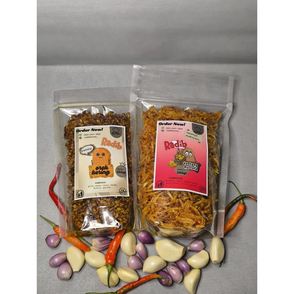 

Paket Hemat 2 – Kentang Mustofa + Tempe Orek – Lauk Kering Radib