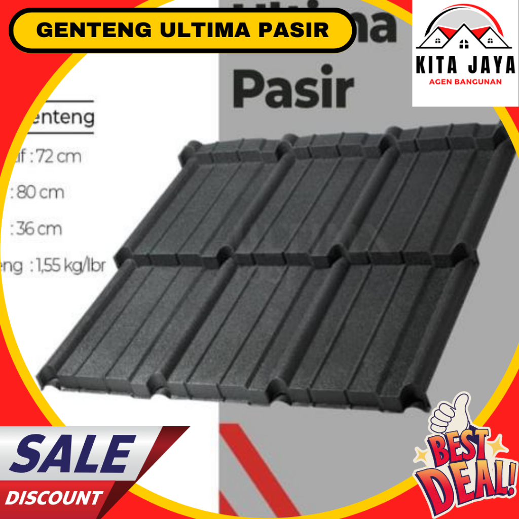 Genteng Metal Ultima Pasir 72 cm x 80 cm