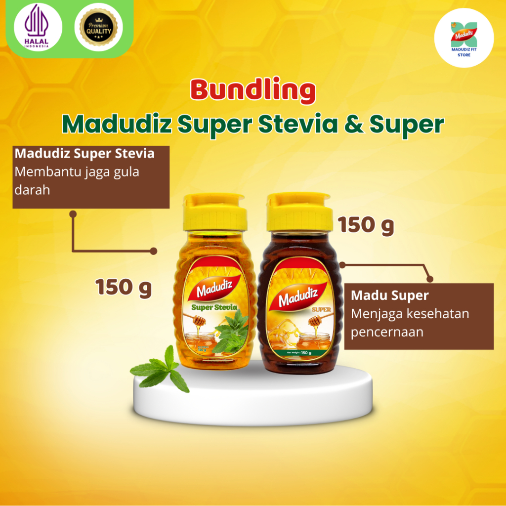 

Madudiz Super & Bundling Madudiz Super Stevia Membantu Jaga Gula Darah 150g