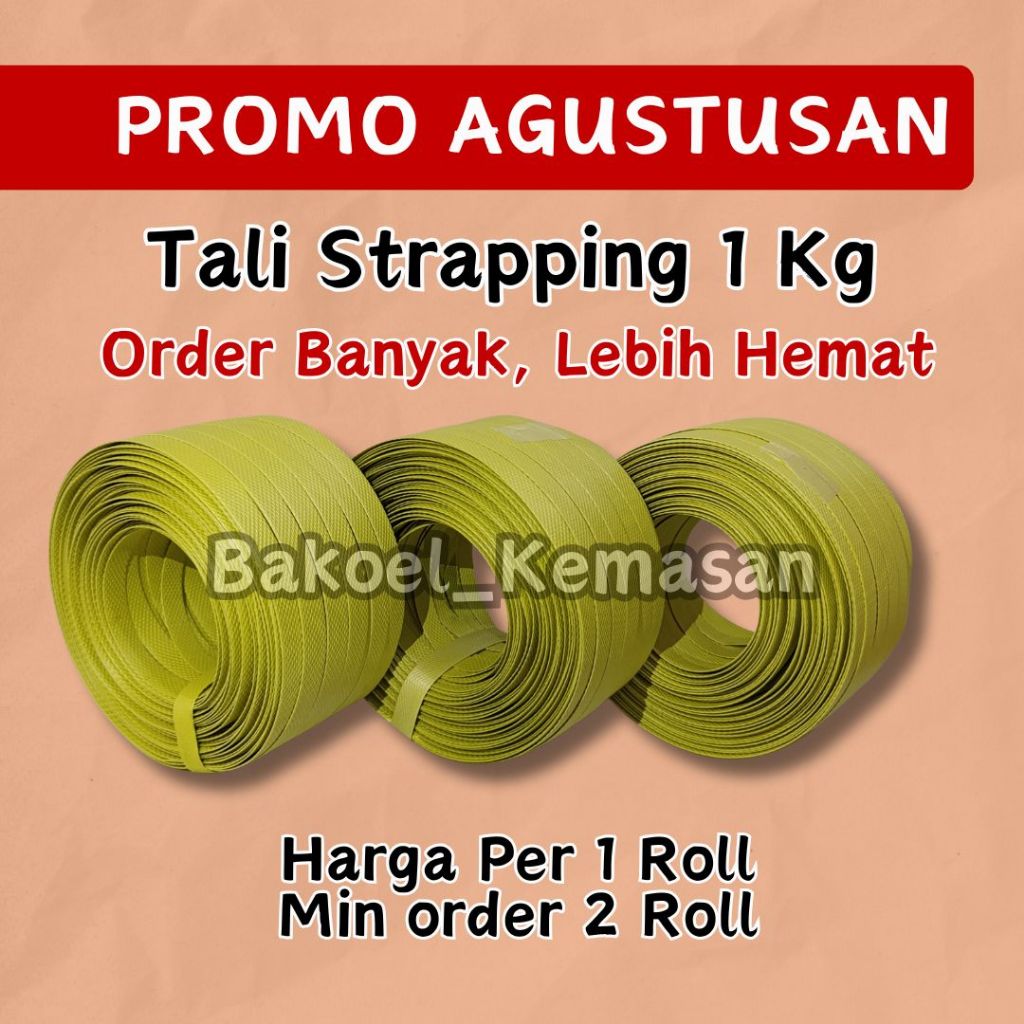 

PROMO AGUSTUSAN Tali Pengikat Packing Barang 1 Kilo STRAPPING Band 15 mm