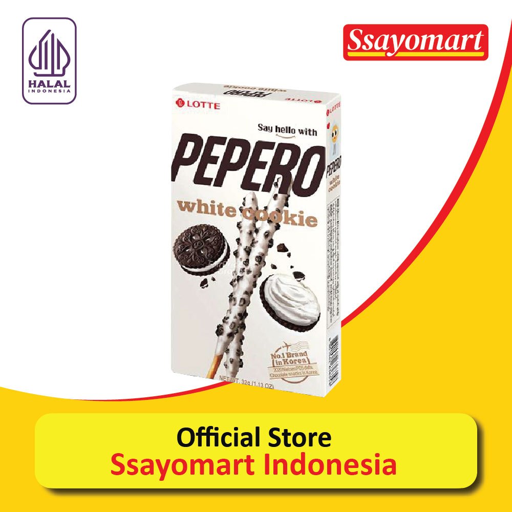 

Lotte White Cookie Pepero 32g / Biskuit Coklat Original Cookies Asli Korea