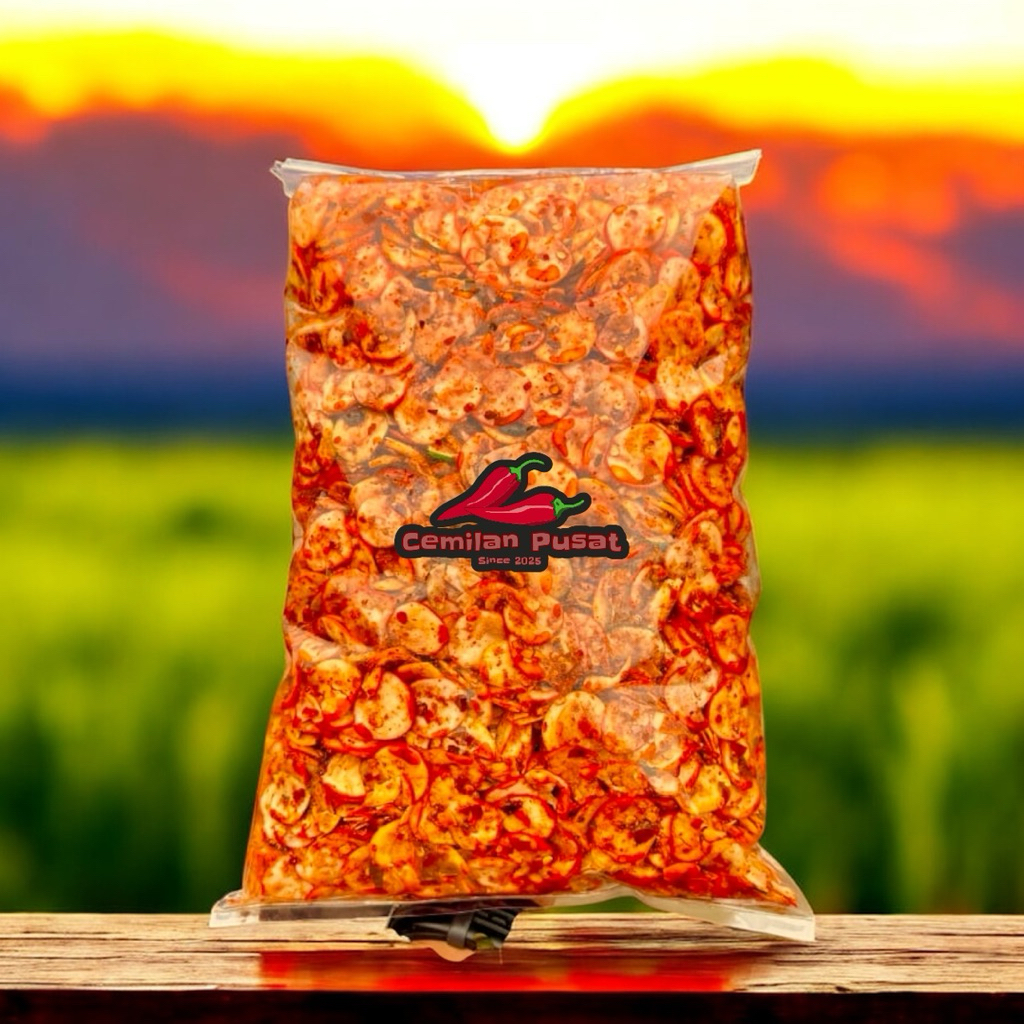 

Seblak kerupuk bawang 500gr / Seblak Kerupuk Bawang Pedas Daun jeruk Cemilan pusat