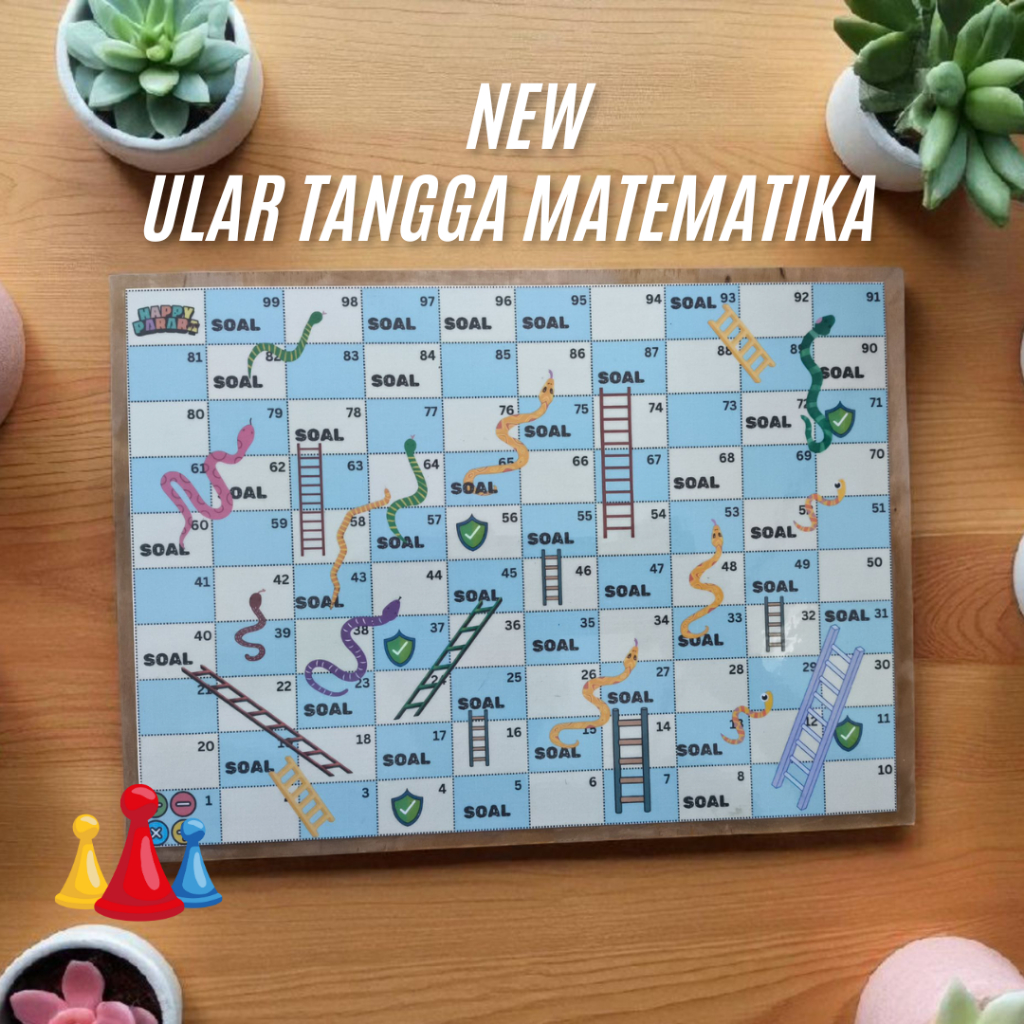 New Papan Permainan Ular Tangga matematika Edukasi Anak