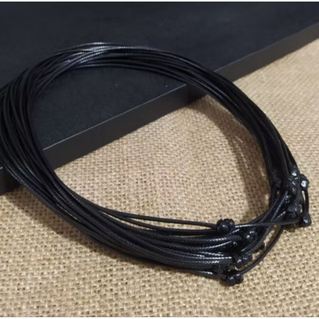 ( COD )Kalung Tali Korea Hitam 12 Pics Tebal 1,5mm