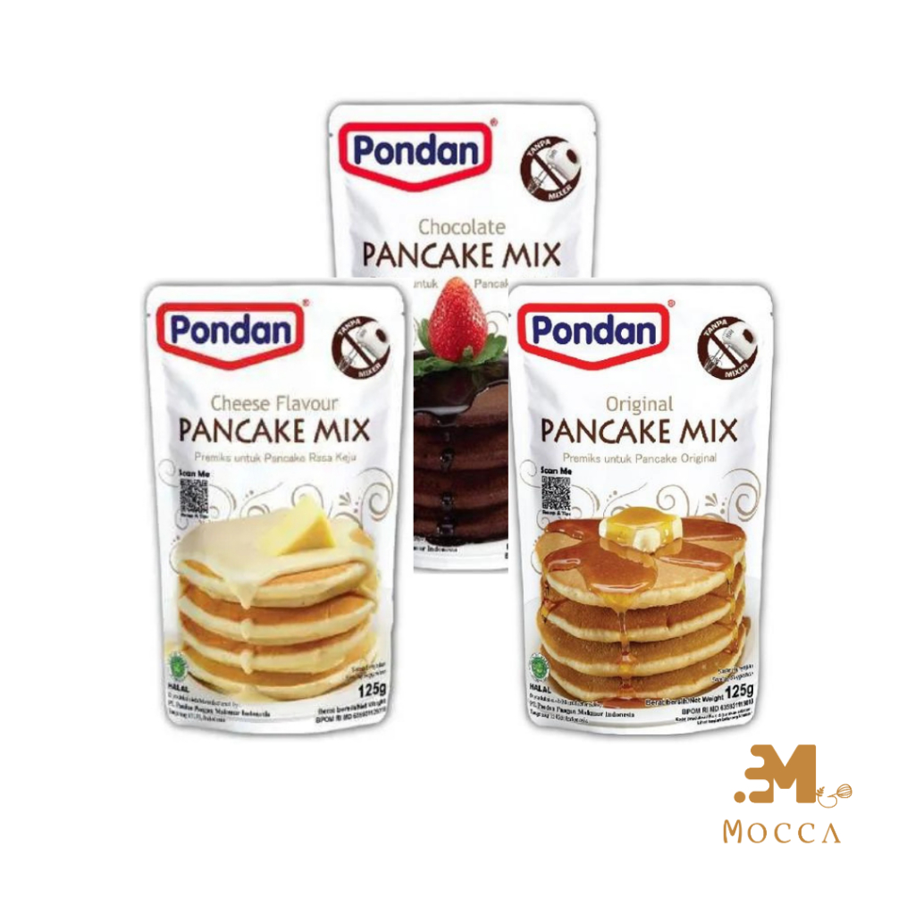 

PONDAN PANCAKE MIX 125GR COKLAT, ORIGINAL, CHEESE