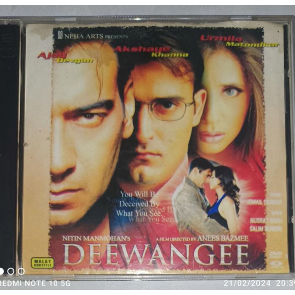 VCD INDIA BOLLYWOOD DEEWANGEE