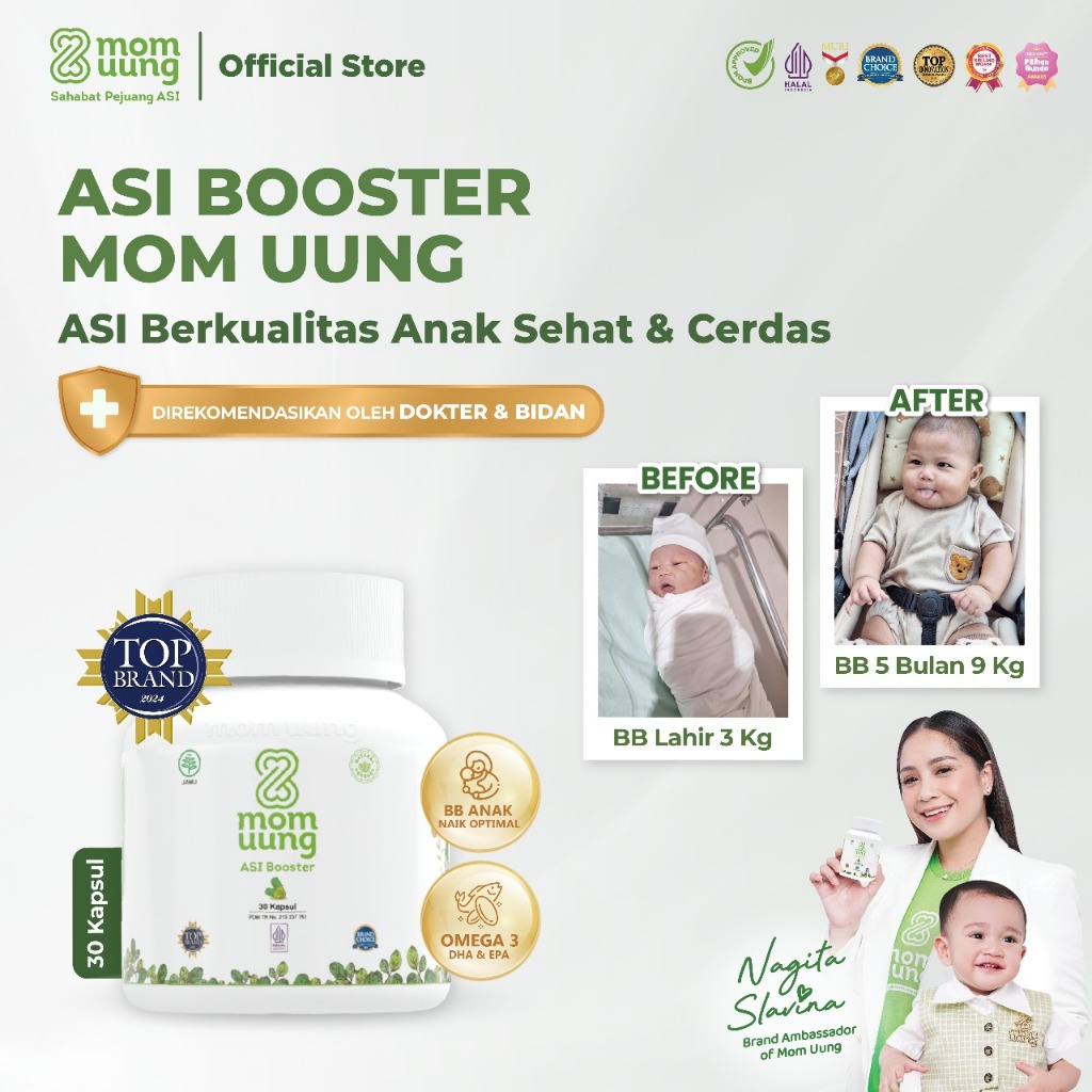 [SPECIAL LIVE] Mom Uung ASI Booster 30 Kapsul - 60 Kapsul - Pelancar ASI Halal BPOM