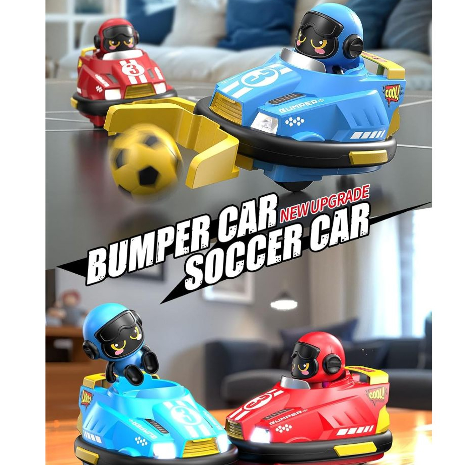 2pcs Mainan Gokart Mobil Remote Control Bumper Car RC Toy Mini Bomb Bomb Car sepak bola mobil balap