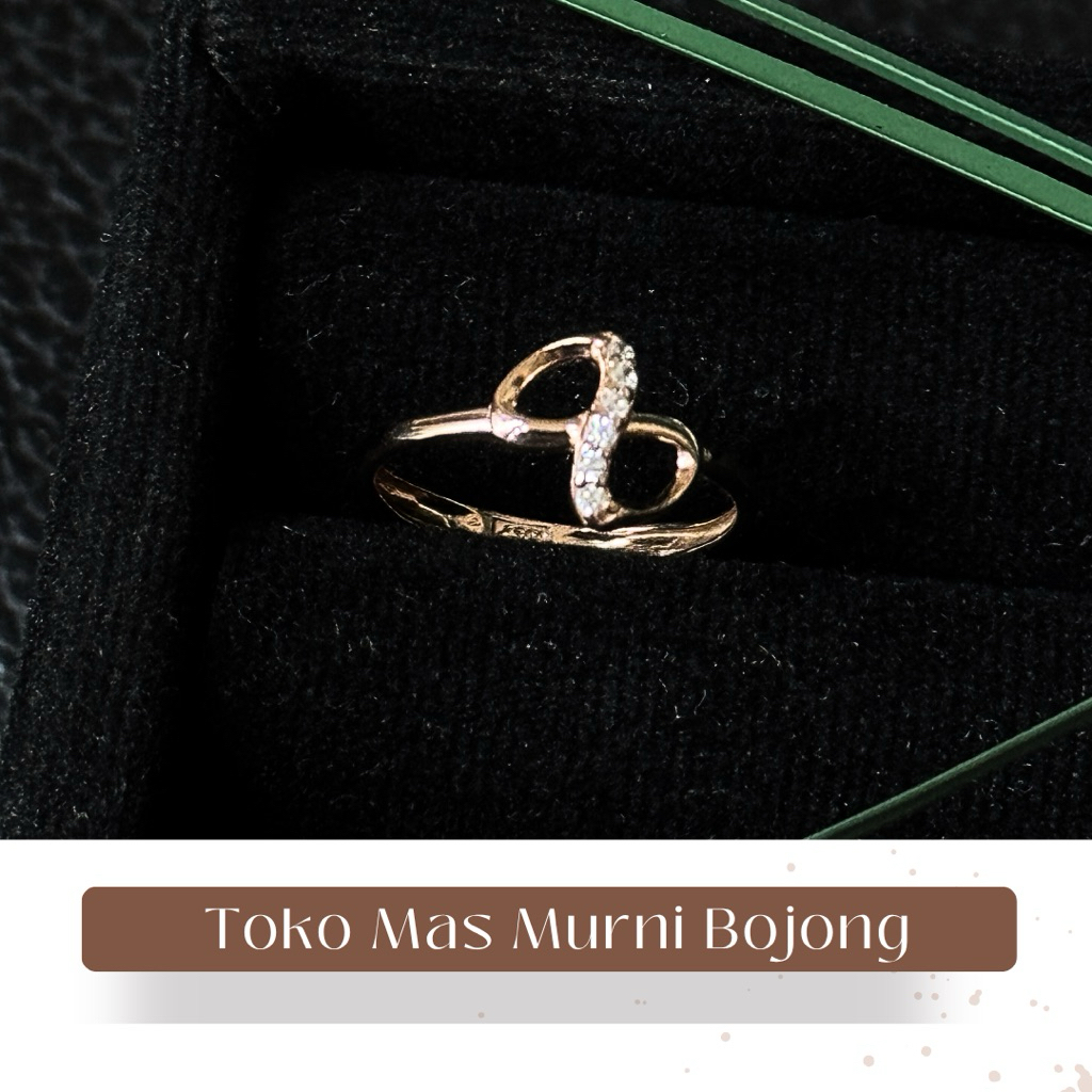 cincin emas model infinity 6K toko mas murni