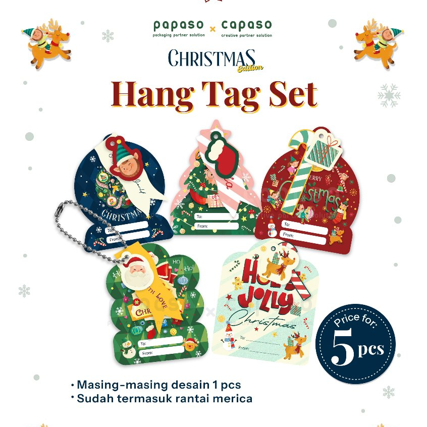 

Hang Tag Christmas/ Hang Tag Natal/Hang Tag Lucu Santa Snowman