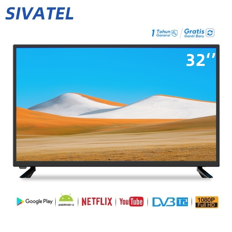 Sivatel Smart TV 32 inch FHD Digital TV Android 32 inch LED Televisi