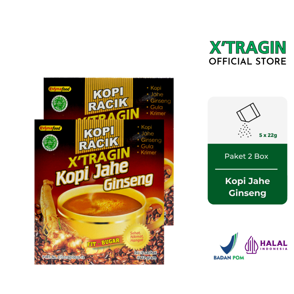 

X'TRAGIN Kopi Jahe Ginseng Paket 2 Box