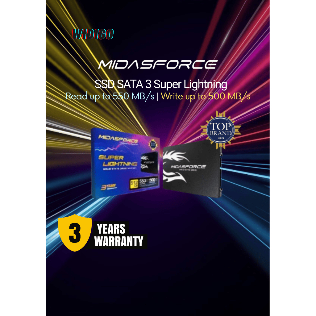 SSD SATA 3 MidasForce 512GB || 256GB || 128GB SATA III Super lightning SSD