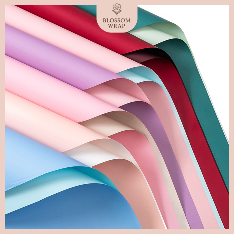 

20 LEMBAR Kertas Buket Bunga Dua Warna Pastel Polos Flower Wrapping Paper Bi Color Cellophane KB6001