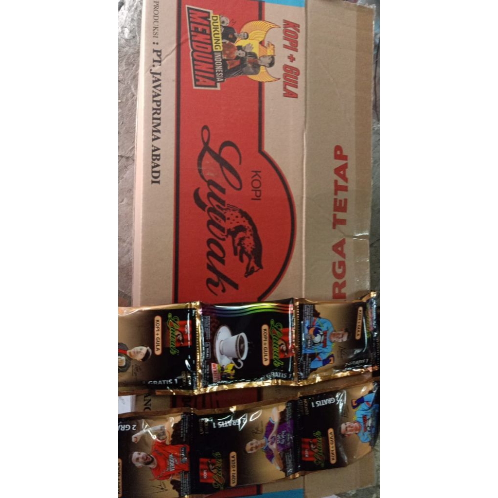 

Kopi Luwak Duo 2 in 1 Kopi + Gula Sachet Per Dus