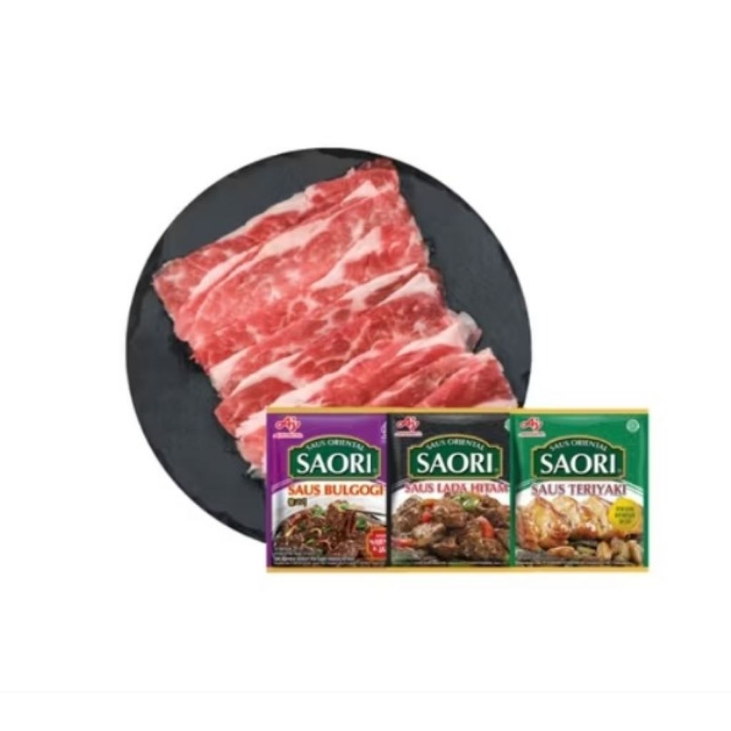 

Paket beef slice marinated soari sachet..
