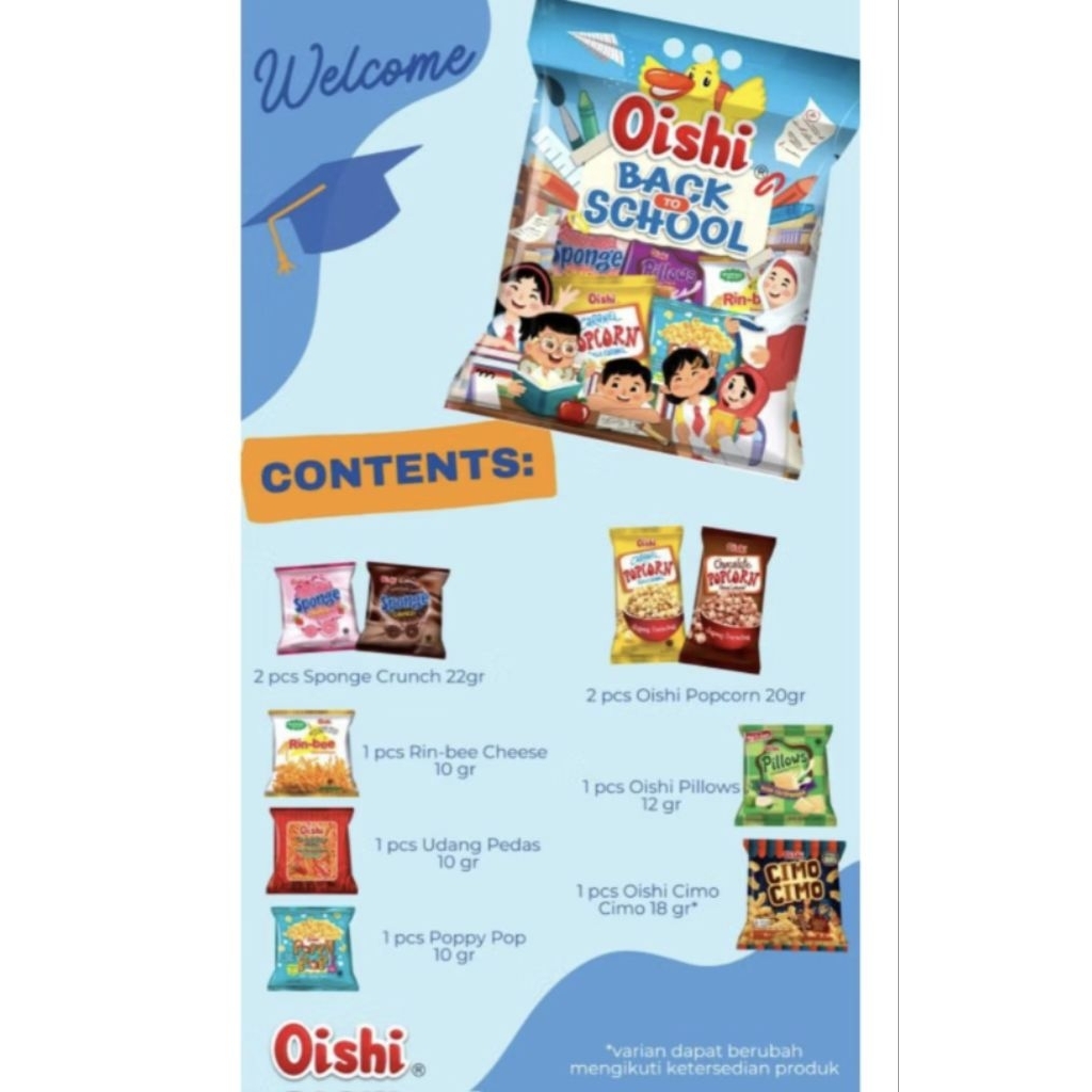 

Khusus GOSEND - Oishi Gift Pack Edisi Back to School (1 ball isi 10 pcs)
