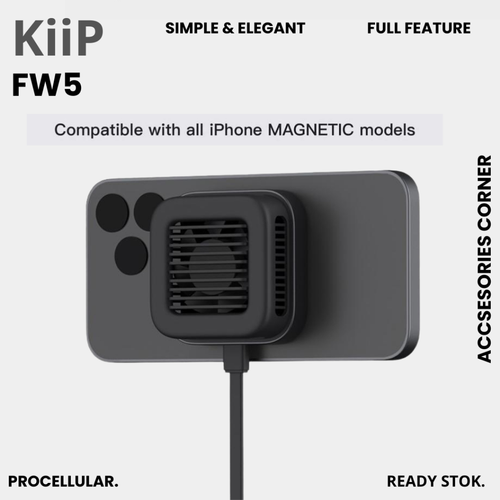 KiiP FW5 Magnetic Wireless Charging Magnet Cooler HP Fan Radiator Cooling