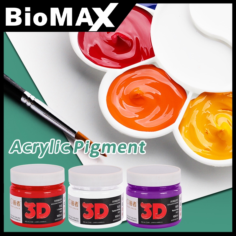 

100/300ML Acrylic Paint Set Cat Akrilik Satuan / Cat Lukis Kanvas Dekorasi Plastik Waterproof