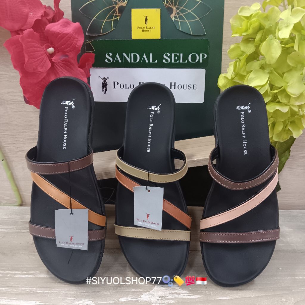 [Bisa COD/100% Original/Art TG 108] Sandal Wanita POLO RALPH HOUSE/Sandal Wanita/Sandal Slide Wanita