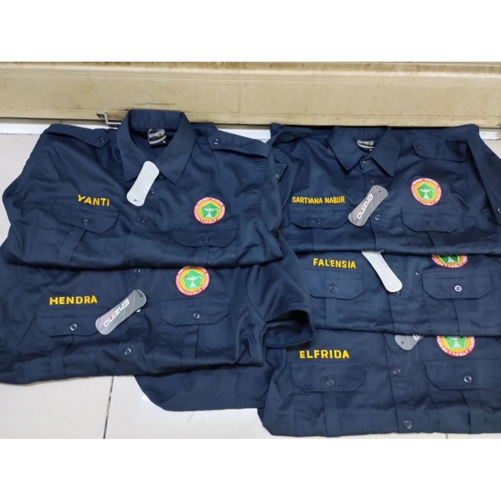 SERAGAMA PPNI BORDIR FULL DEPAN KEMEJA LENGAN PANJANG BORDIRAN PPNI BORDIRAN FULL