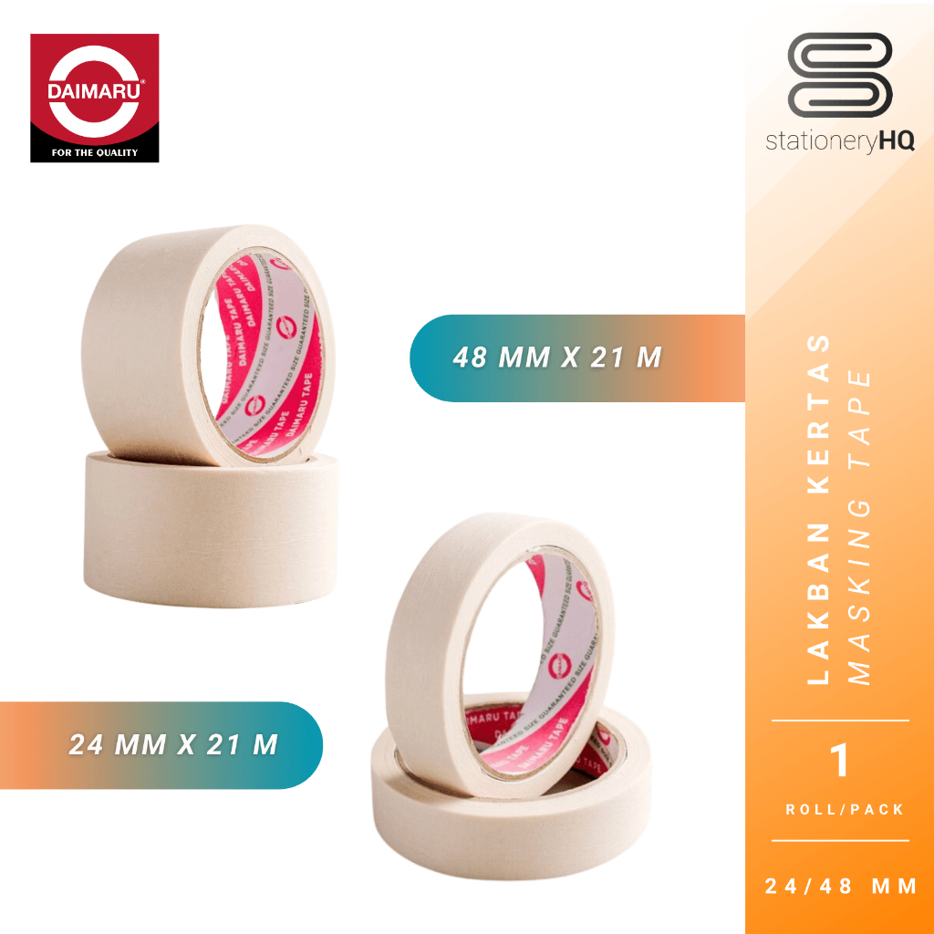 

Daimaru Masking Tape / Isolasi Kertas Daimaru 24mm 48mm