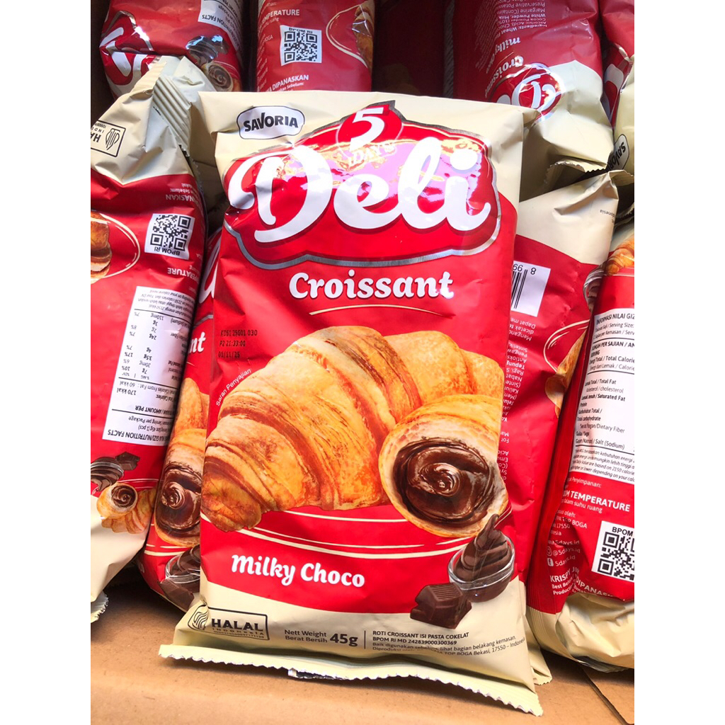 

5 DAYS DELI CROISSANT RASA MILKY CHOCO DAN HAPPY BERRY