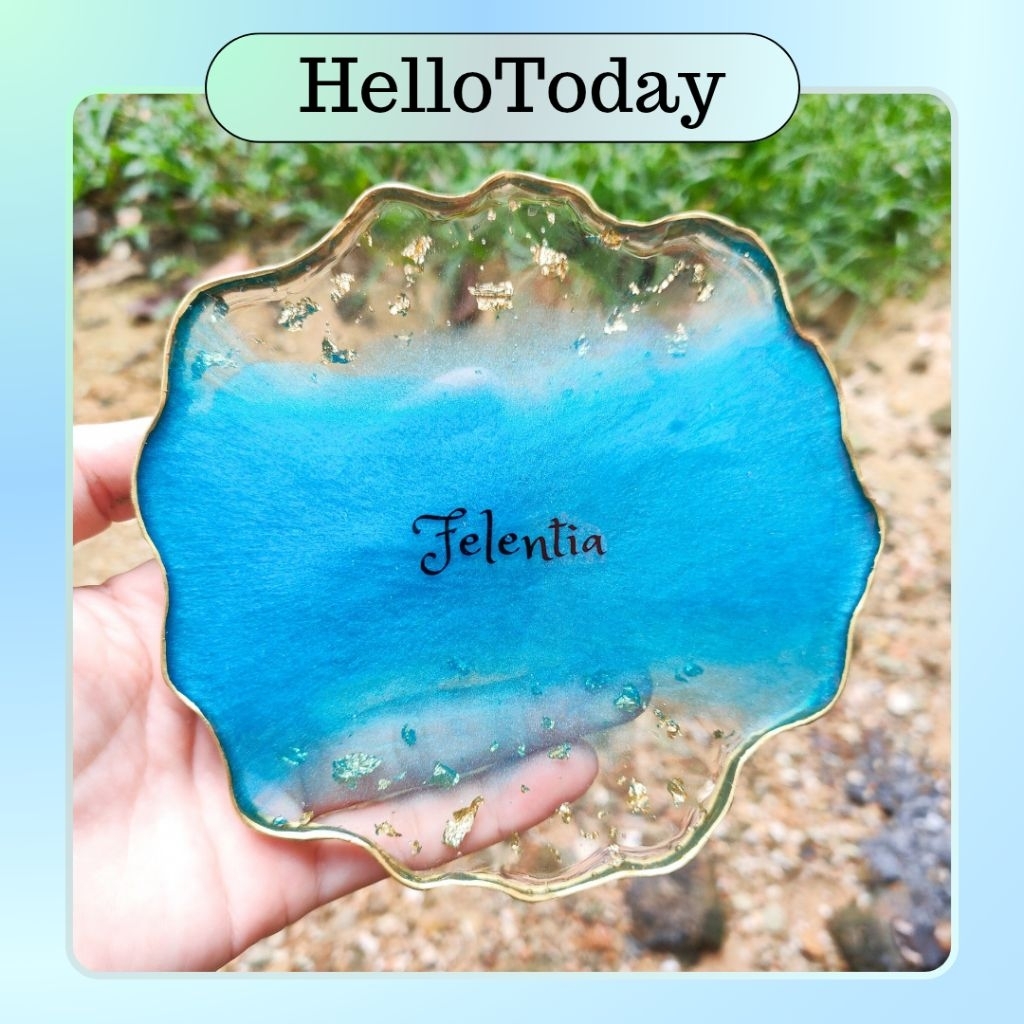 Custom Coaster Tatakan Gelas Tatakan Piring Properti Foto Souvenir Wedding Ulang Tahun Anniversary K