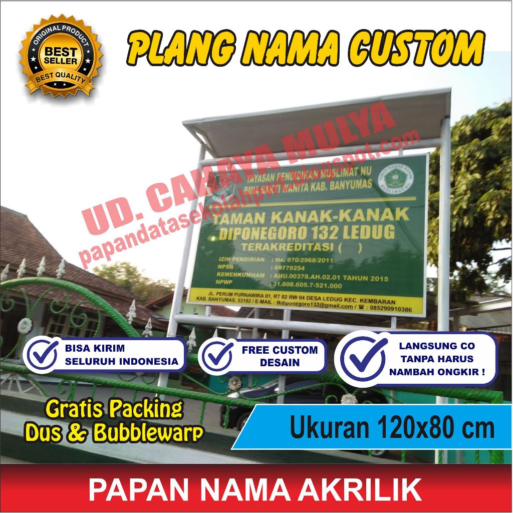 

Papan Nama Akrilik Sekolah,Kantor,Masjid