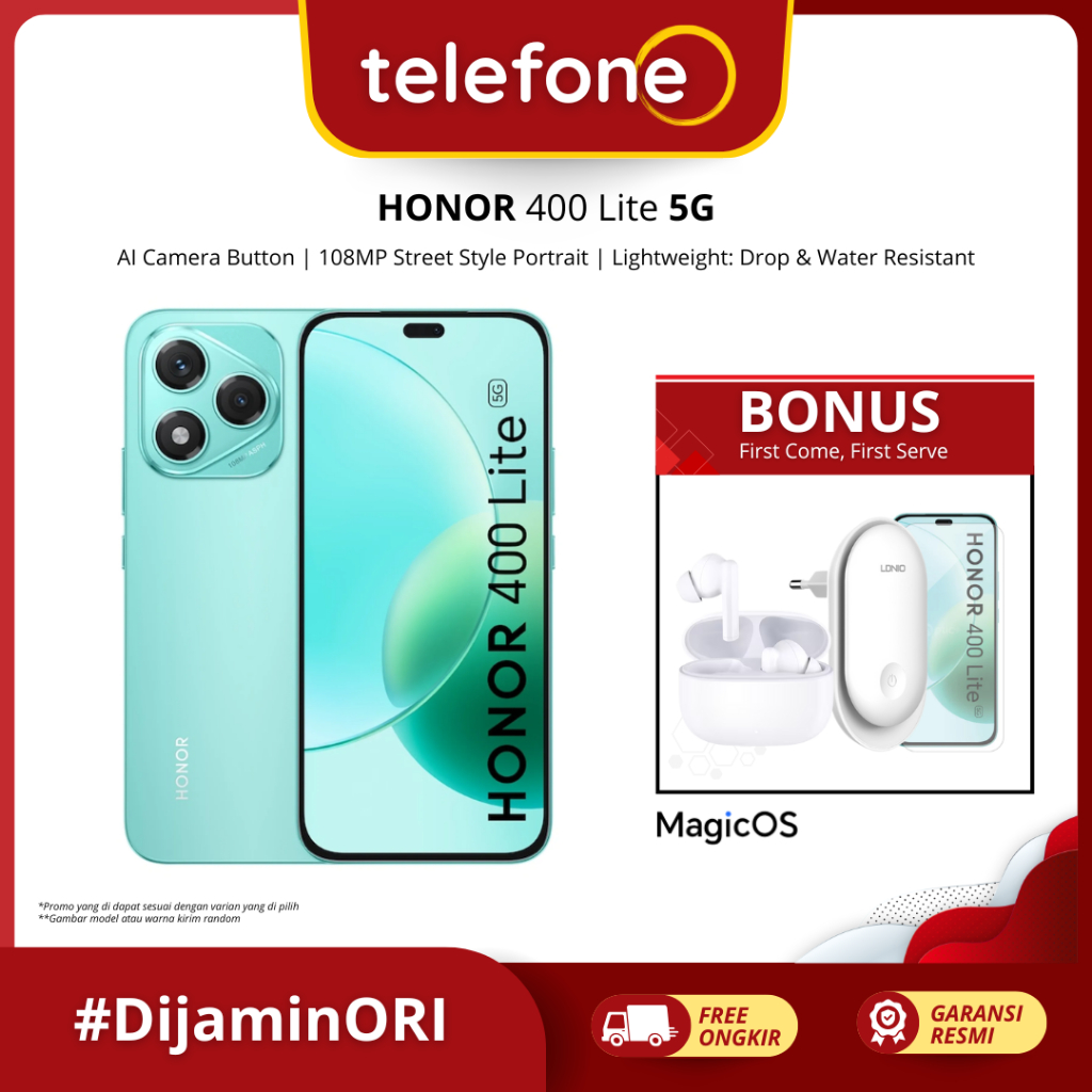 HONOR 400 Lite 5G Smartphone RAM 16GB [8GB+8GB] + ROM 256GB AI Camera Button | Ultra-Clear Camera | 