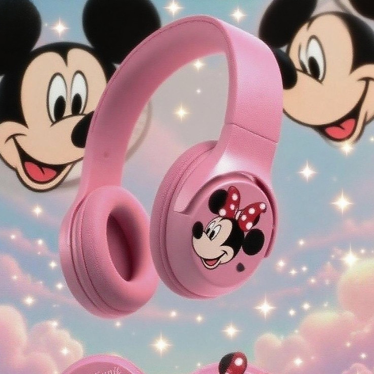 earphone anak perempuan headphones bluetooth Disney Mickey Mouse Bluetooth Earphone Headset Wireless