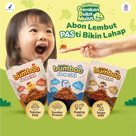 

BUMBOO Abon Asli - Tekstur Lembut MPASI Si Kecil - Sumber Protein - Tanpa MSG - Tanpa Pengawet