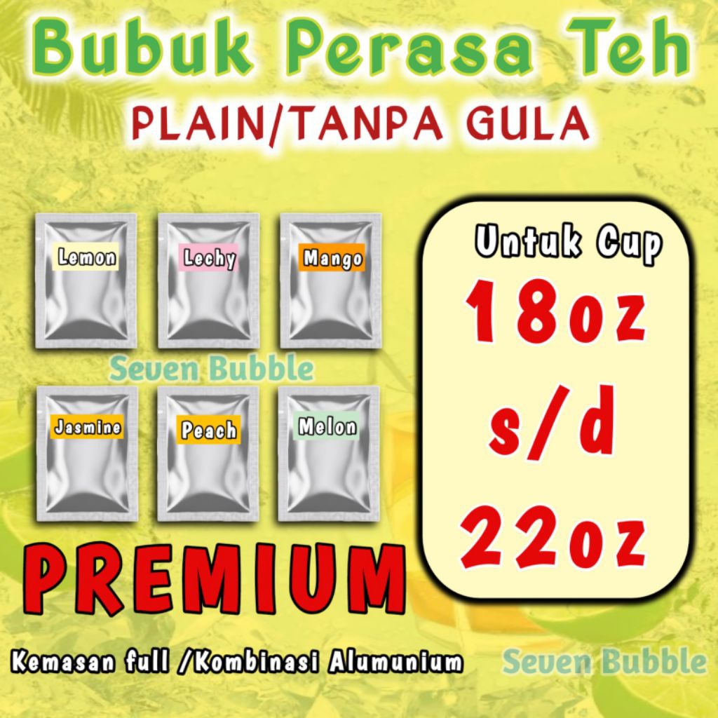 

Bubuk Minuman Perasa Teh Rasa Lemon Lechy Mango Strawberry Serbuk Minuman Perasa Teh Kekinian