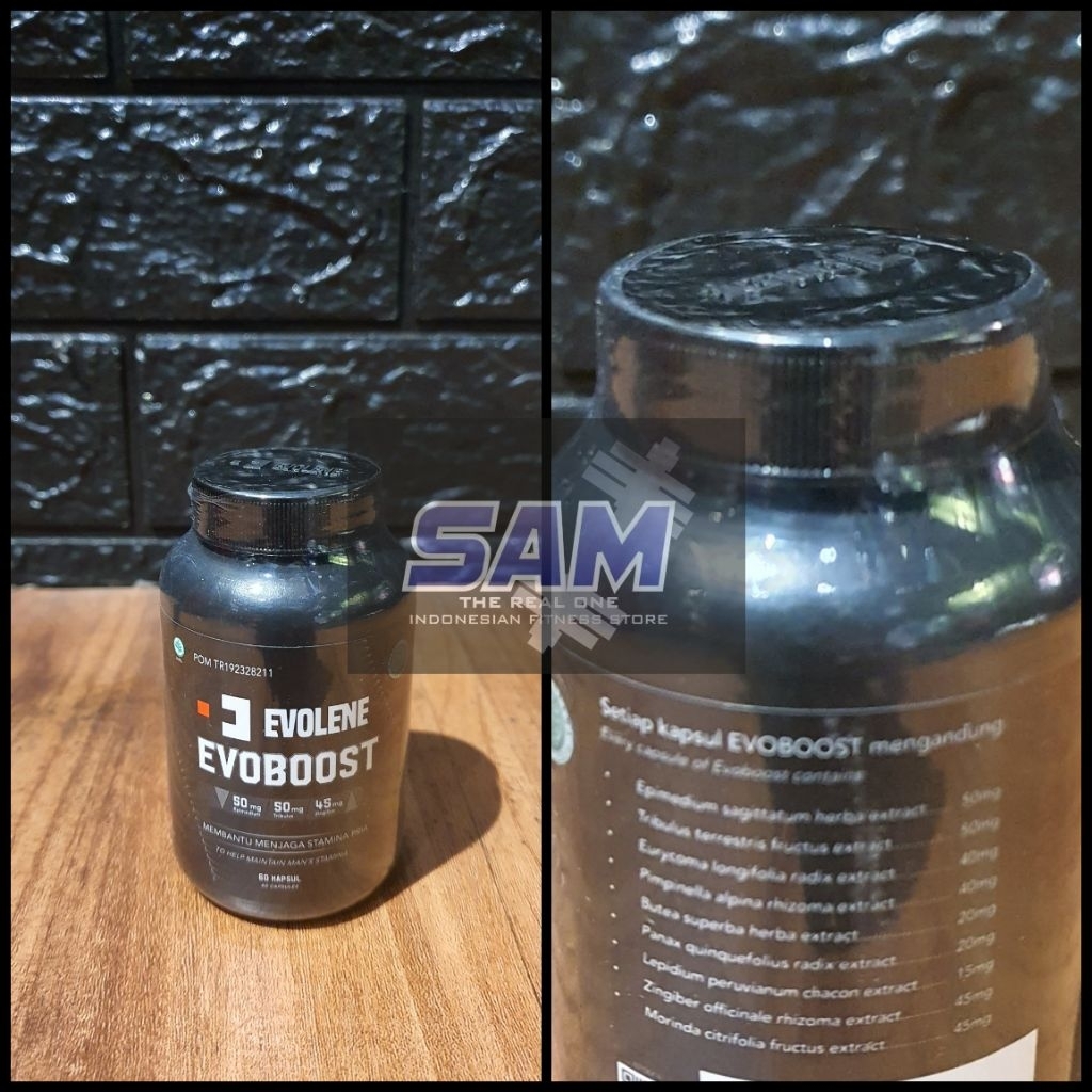 Suplemen Fitness EVOLENE Evoboost 60 kapsul Hormon Testosteron Booster