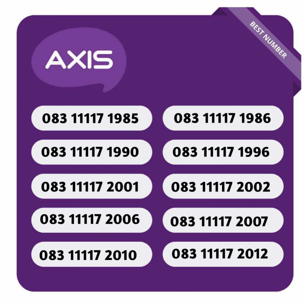 NOMOR CANTIK XL & AXIS SERI TAHUN