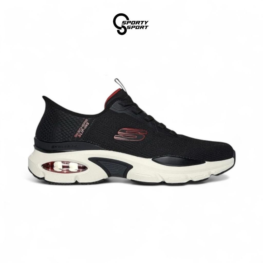 SEPATU WALKING PRIA SKECHERS SLIP ON AIR VENTURA  VANDERWAY (232447 BKRD)