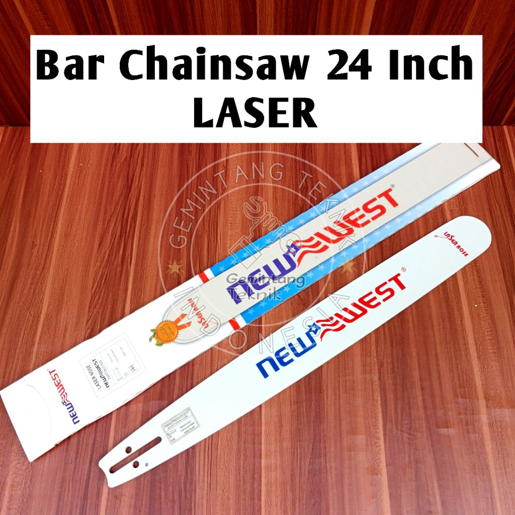 Bar Senso 24 Inch 40 Mata Baja Merk NEW WEST ORIGINAL / Bar Chainsaw 24 Inch NEW WEST