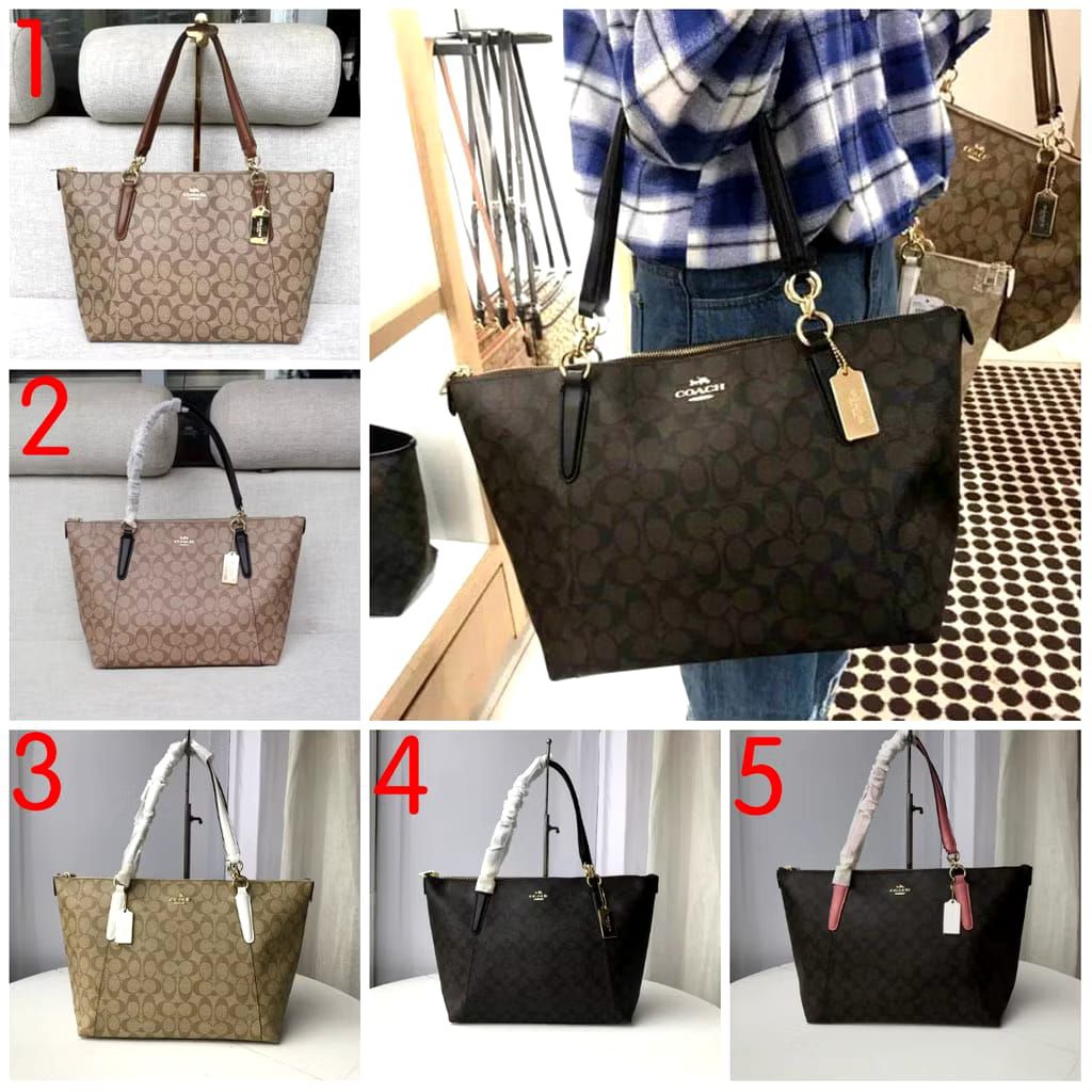 F58318 Tas Ava Top Signature Tote Bag