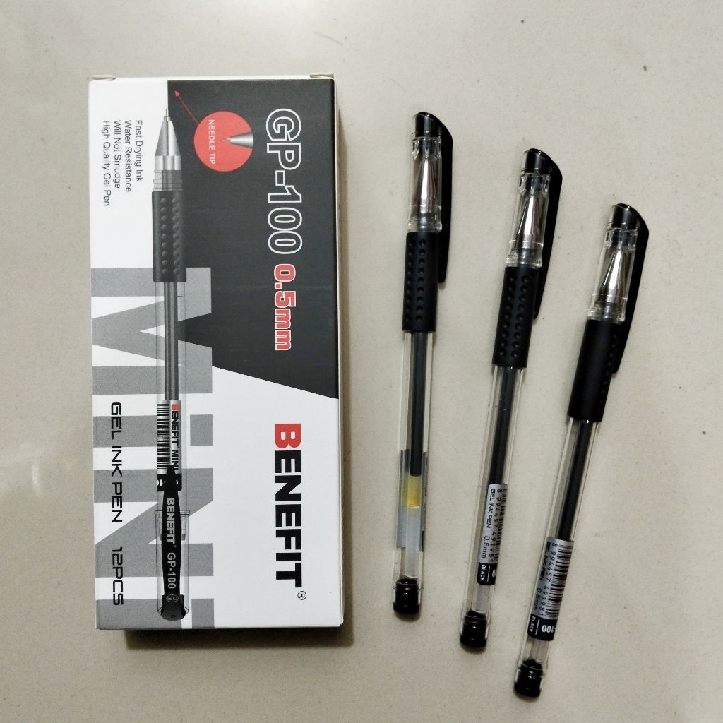 

Pulpen Gel Pen Benefit GP-100 ( 12 Pcs ) [ Original ]