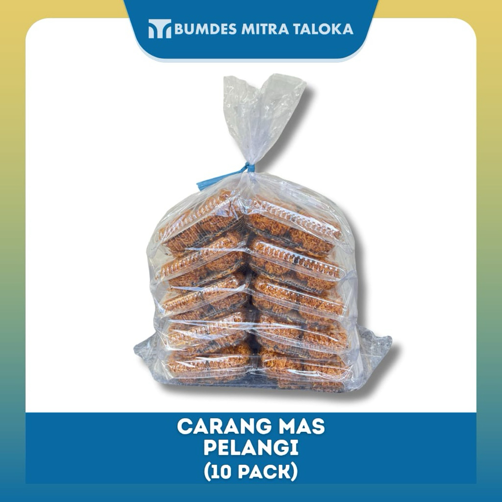 

CARANG MAS PELANGI | 1 PACK ISI 12 PCS | 1 PLASTIK ISI 10 PACK