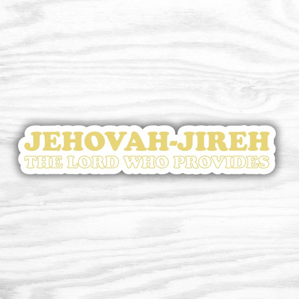 

Sticker Vinyl Jehovah Jireh | Stiker Rohani Kristen | Stiker Jurnal HP Tumbler Waterproof