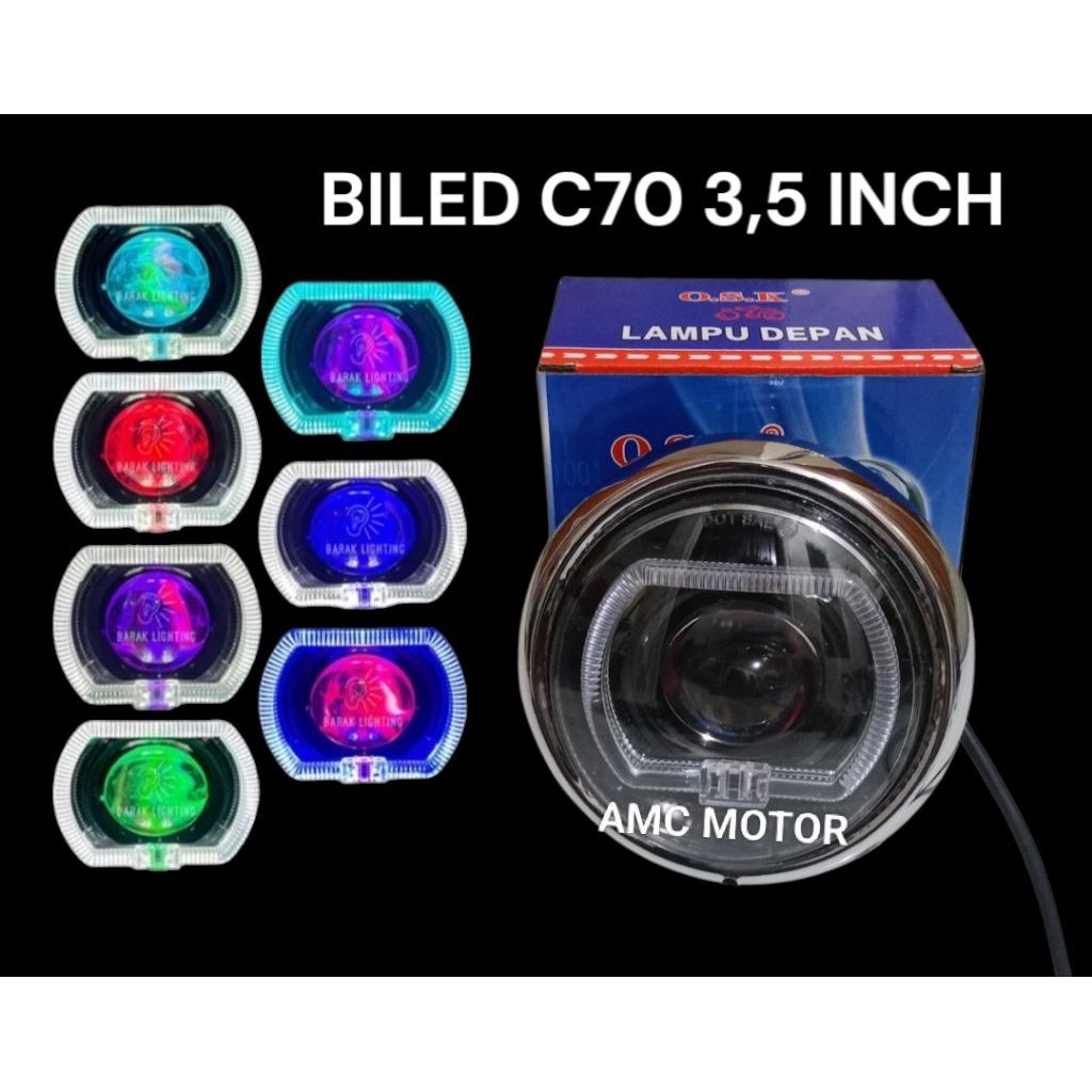 lampu biled C70 3,5 inch reflektor C70 biled