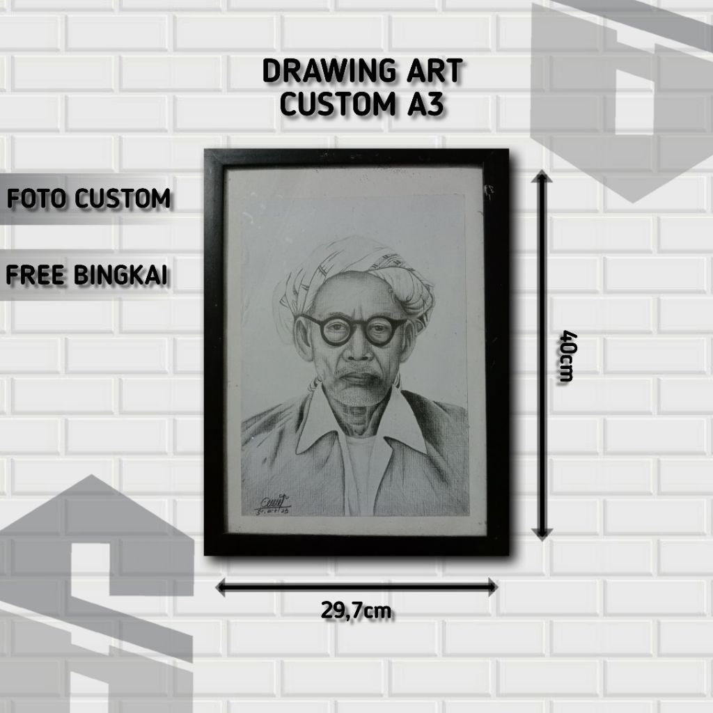 

JASA SKETSA WAJAH CUSTOM UKURAN A3 + BINGKAI HITAM