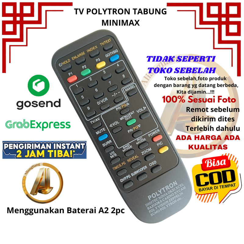 REMOT REMOTE TV POLYTRON MINIMAX TABUNG