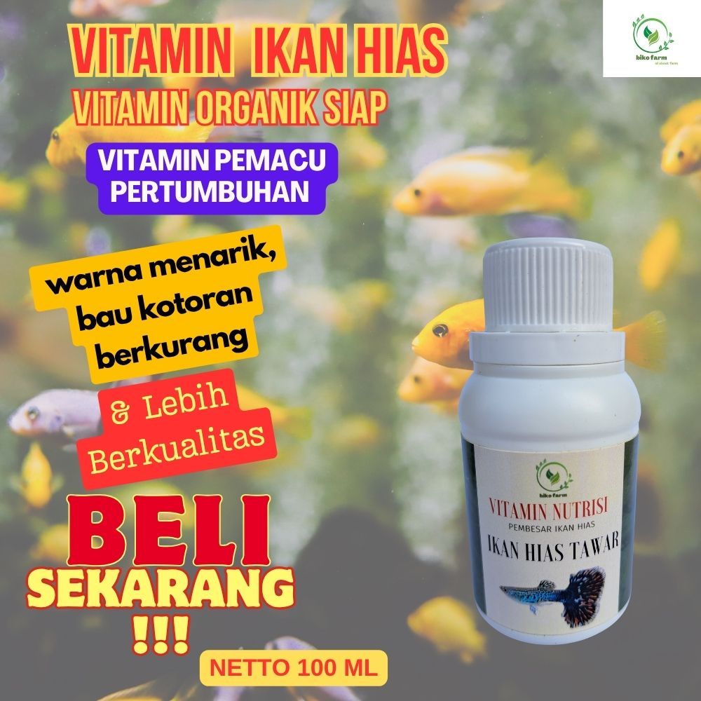 Vitamin Organik Cair Pengemuk Ikan Hias. Vitamin Organik Cair Menyehatkan Ikan Hias