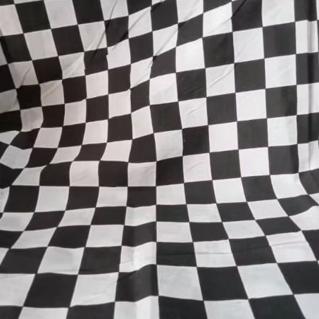 Kain Katun Meteran Motif Kotak Catur /Kain Kotak Hitam Putih / Kain Kotak Bali