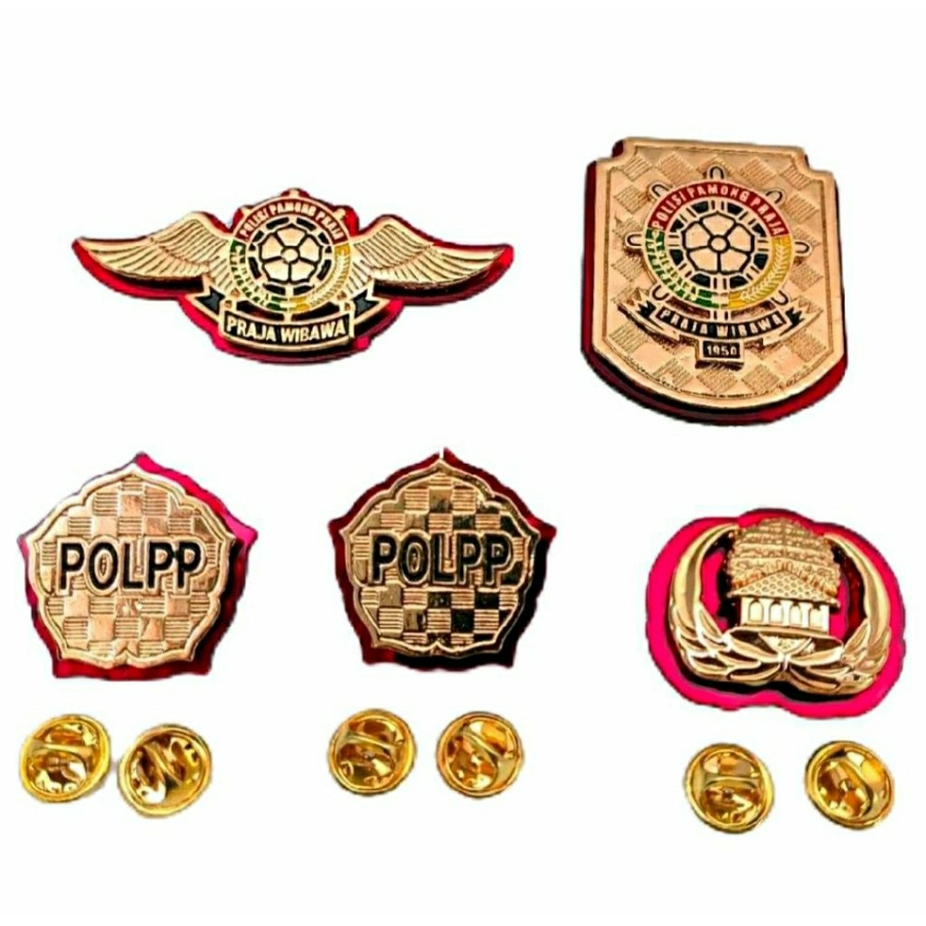 SATU PAKET LENGKAP PIN  SATPOL PP WING POL PP KEWENANGAN POL PP MONOGRAM POL PP
