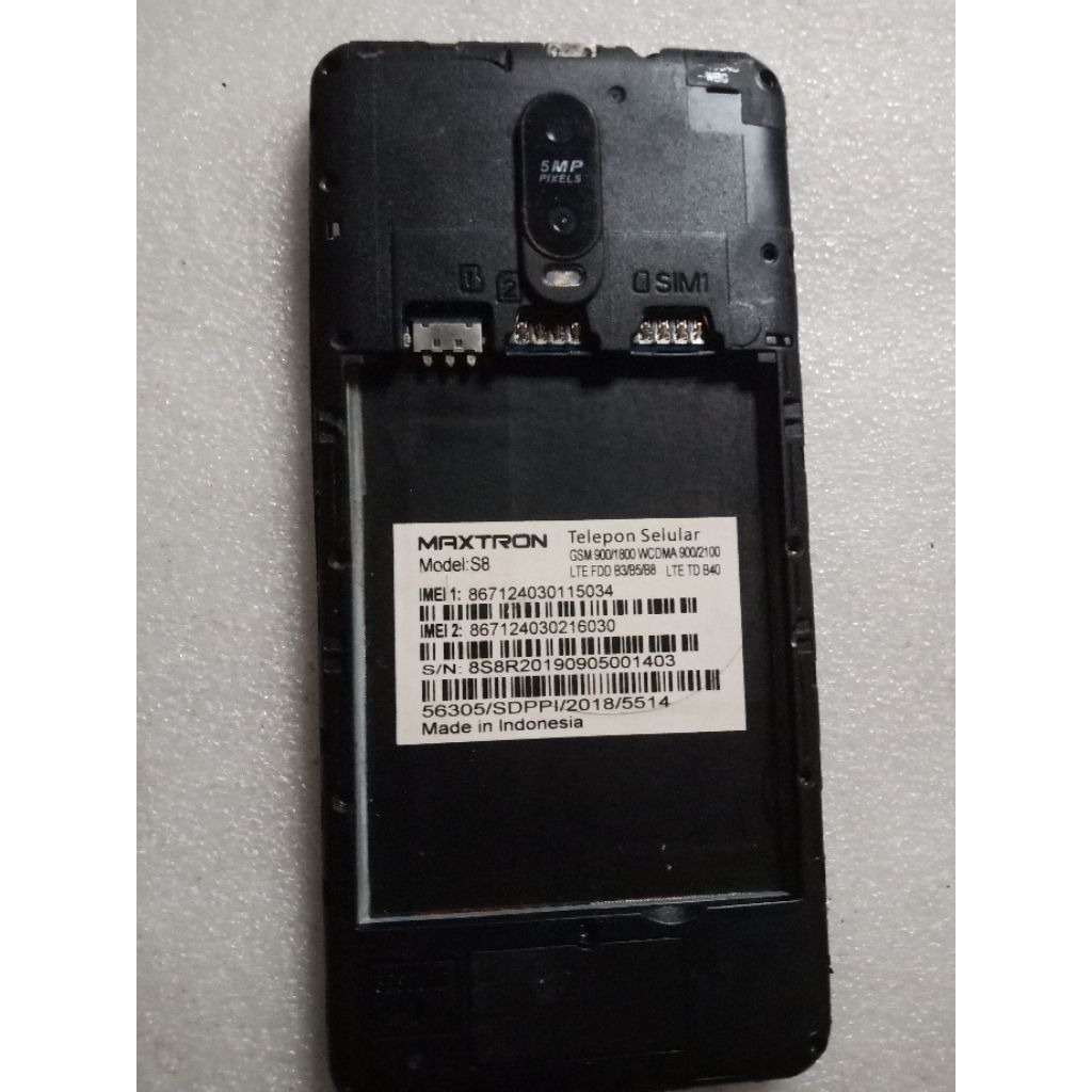 Mesin hp maxtron s8 hidup