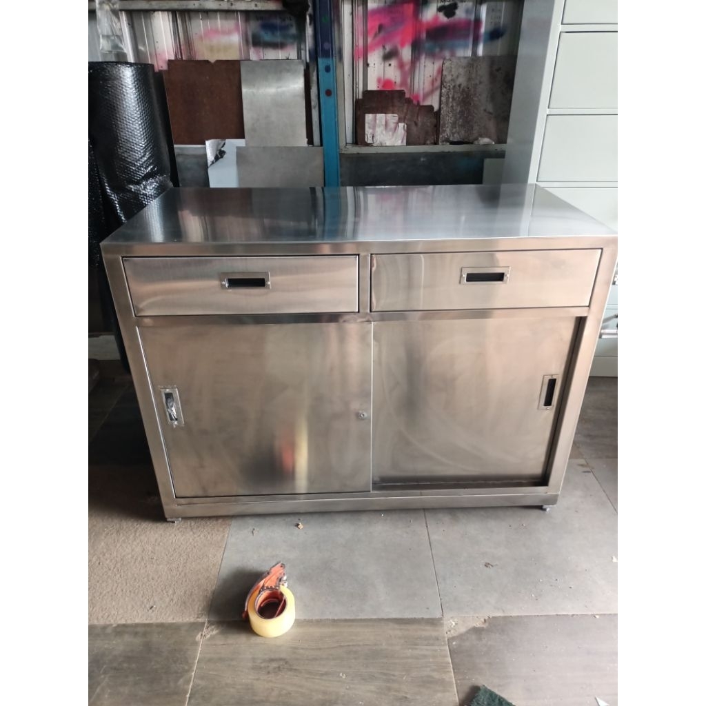 MEJA KITCHEN KABINET STAINLESS STEEL
